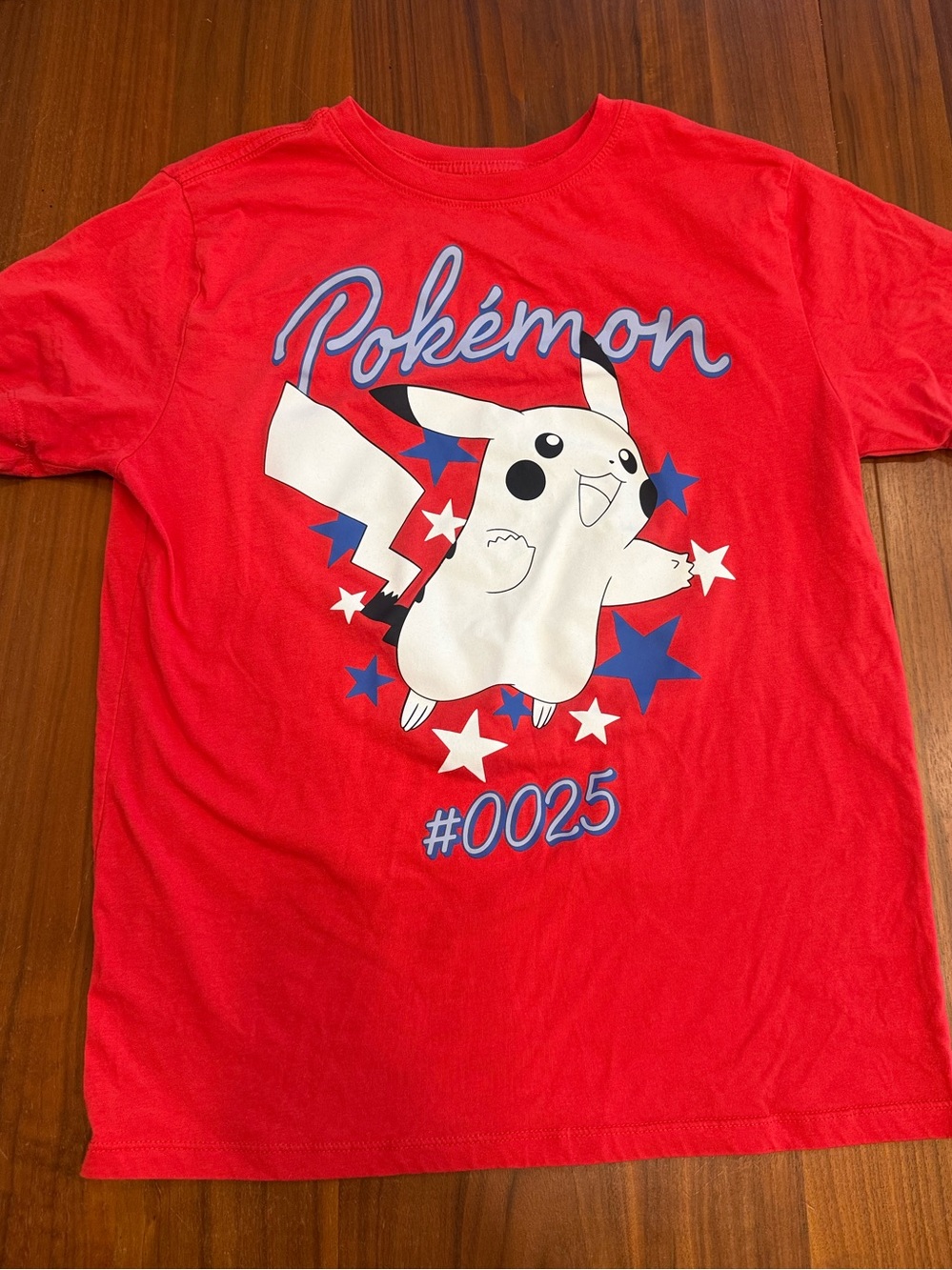 Red Pikachu Graphic Tee for Kids